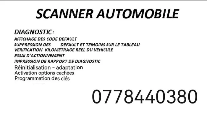 Scanner automobile