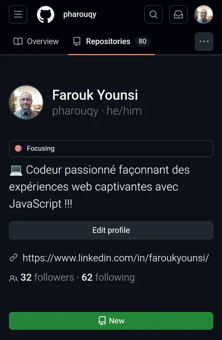 Je suis un développeur web et formateur, je crée des sites i