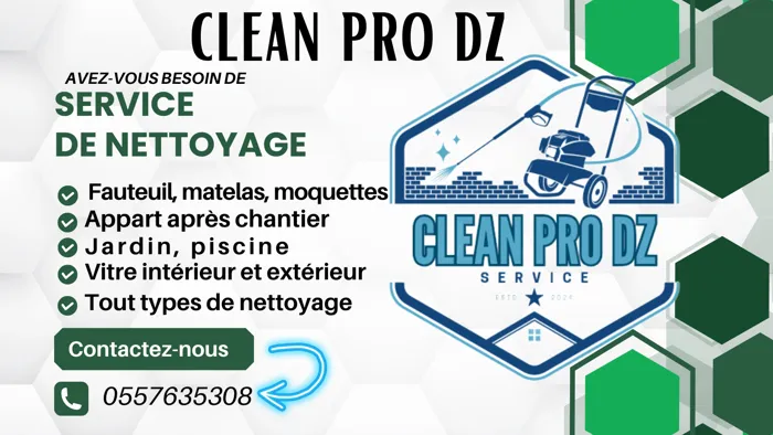 Clean Pro DZ  ,L’expertise au service de la propreté
Nous o