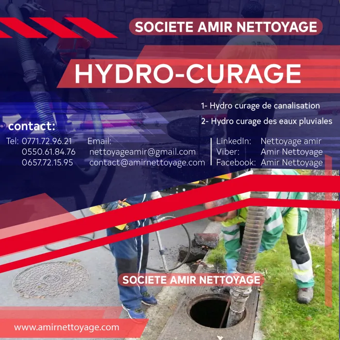 Service nettoyage Débouchage de canalisation et curage vidan