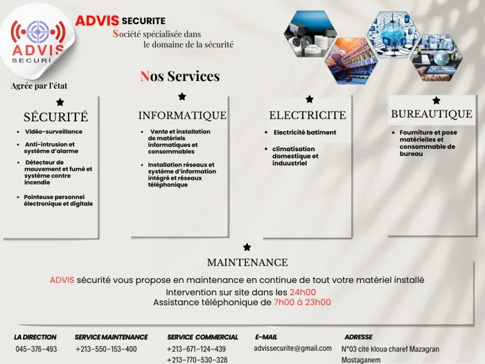 ADVIS Sécurité & Aménagement
✅ Vente installation maintenan