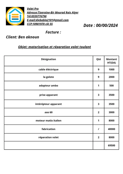 _Service à domicile _
#Réparation volet roulant électrique 