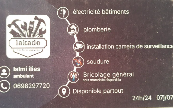 Ambulant .travail professionnel bien finis   
Electricité b