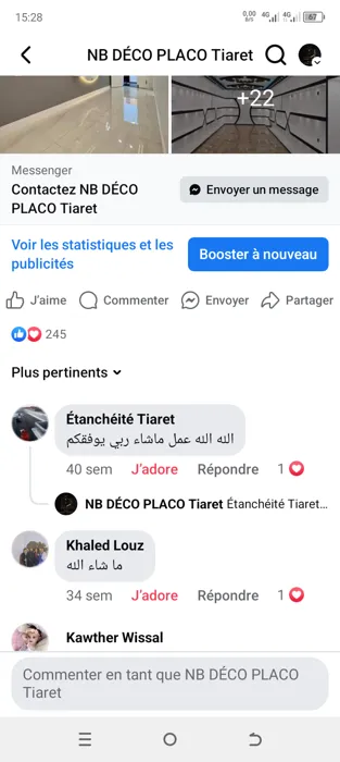 Page Facebook : NB DÉCO PLACO Tiaret