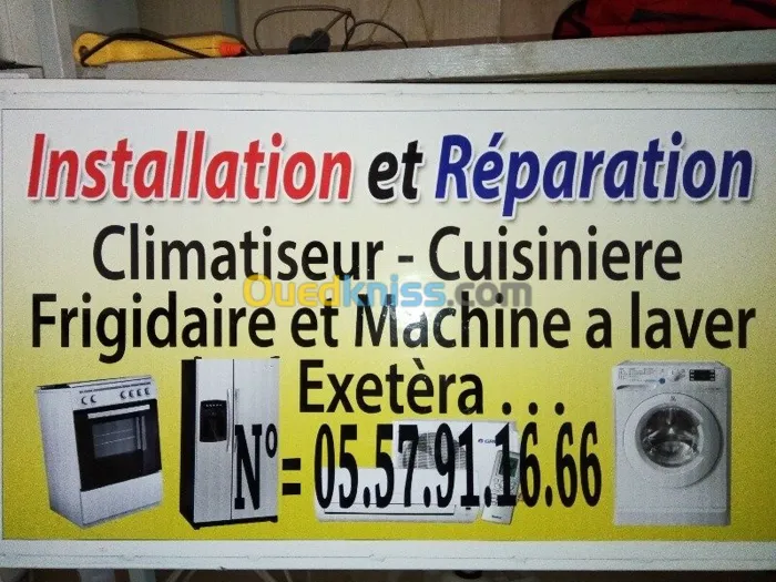 Réparations Électro Ménager 
Réparations , Installation
  D