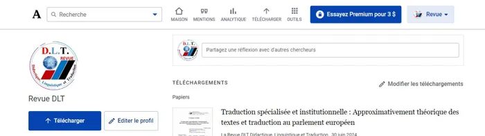 D.L.T. est une revue scientifique pluridisciplinaire à comit