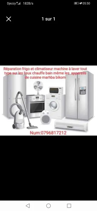 Réparation climatisation frigo machine à laver cheuf bain cl